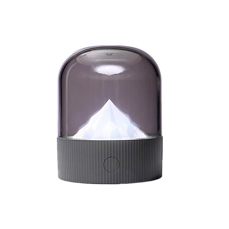 Lámpara de mesa con luz nocturna LED USB para PC de montaña nevada retro creativa 