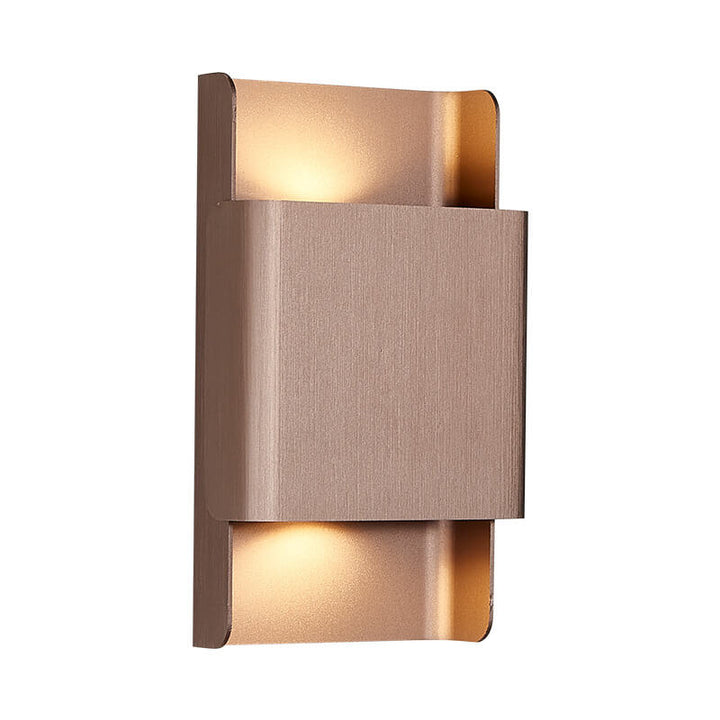 Moderne, minimalistische, rechteckige, doppelköpfige LED-COB-Wandleuchte aus Aluminium 