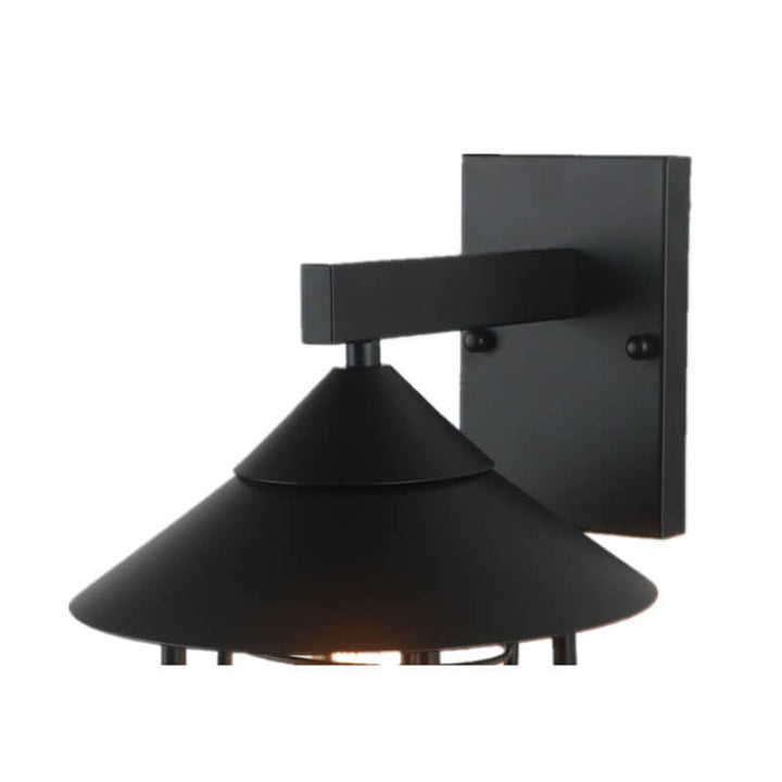 Lanterne industrielle vintage en fer pour intérieur et extérieur, applique murale 1 lumière 