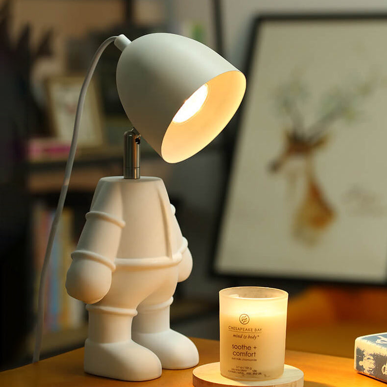 Lampe de table en cire fondante avec design créatif en LED blanc 
