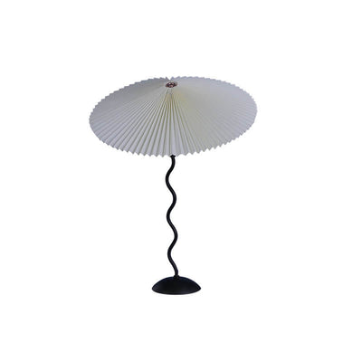 Vintage Danish Pleated Umbrella Bend Base 1-Light Table Lamp