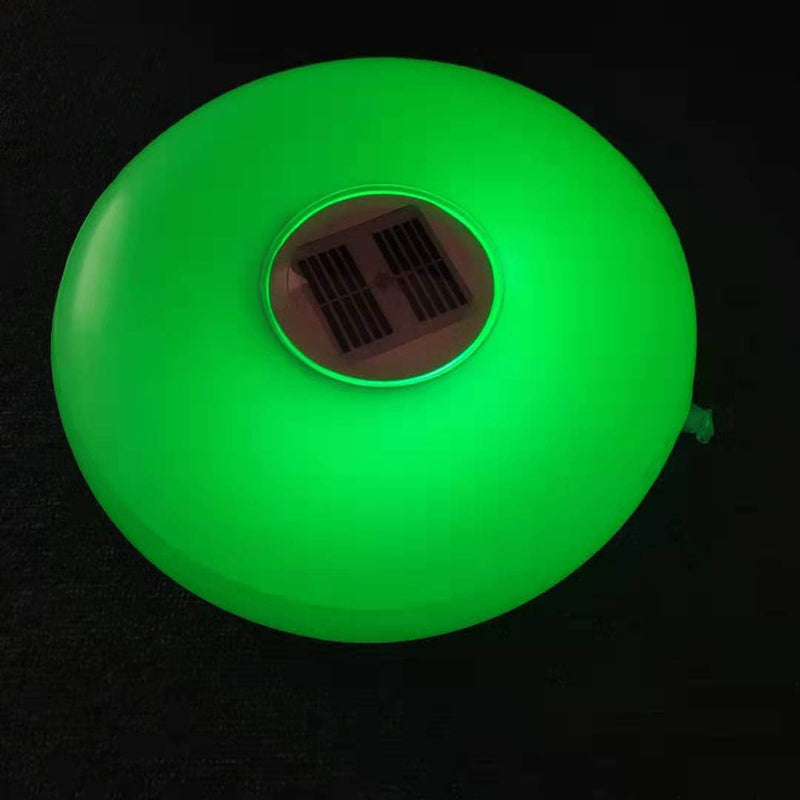 Lumière solaire ronde de piscine, lumière flottante gonflable et étanche à LED pour l&