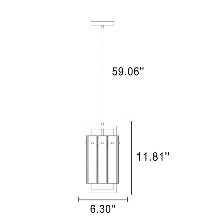 Moderne Luxus Glas Messing Quadrat 1-Licht Pendelleuchte 