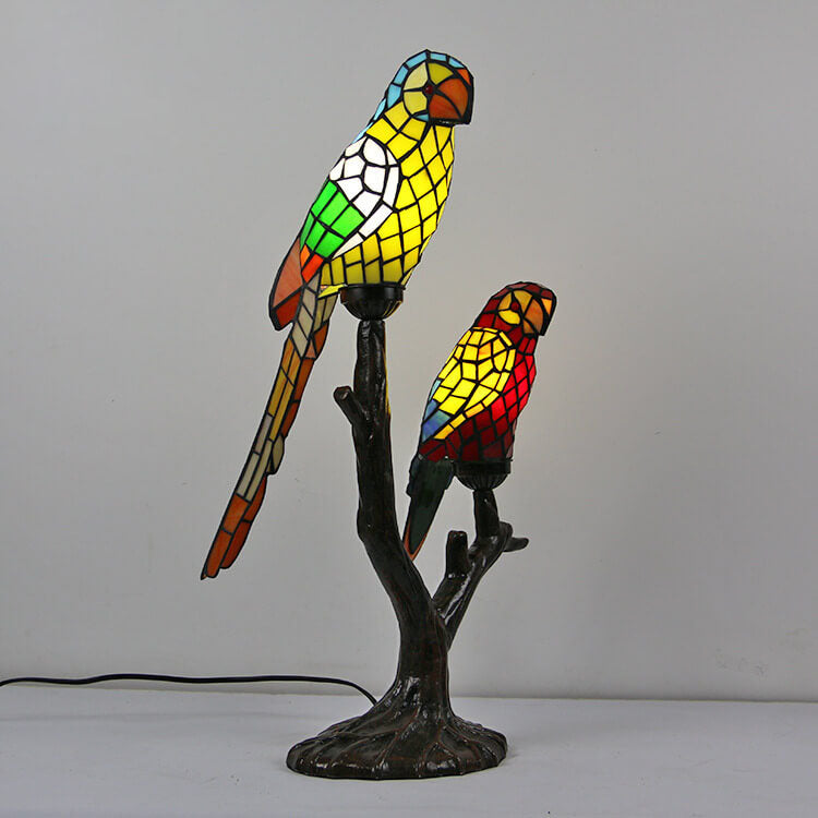 Tiffany Creative Bird Branch Design 2-Light Table Lamp