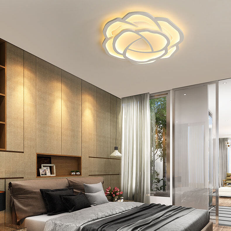 Modern Simple Roses LED Flush Mount Ceiling Light