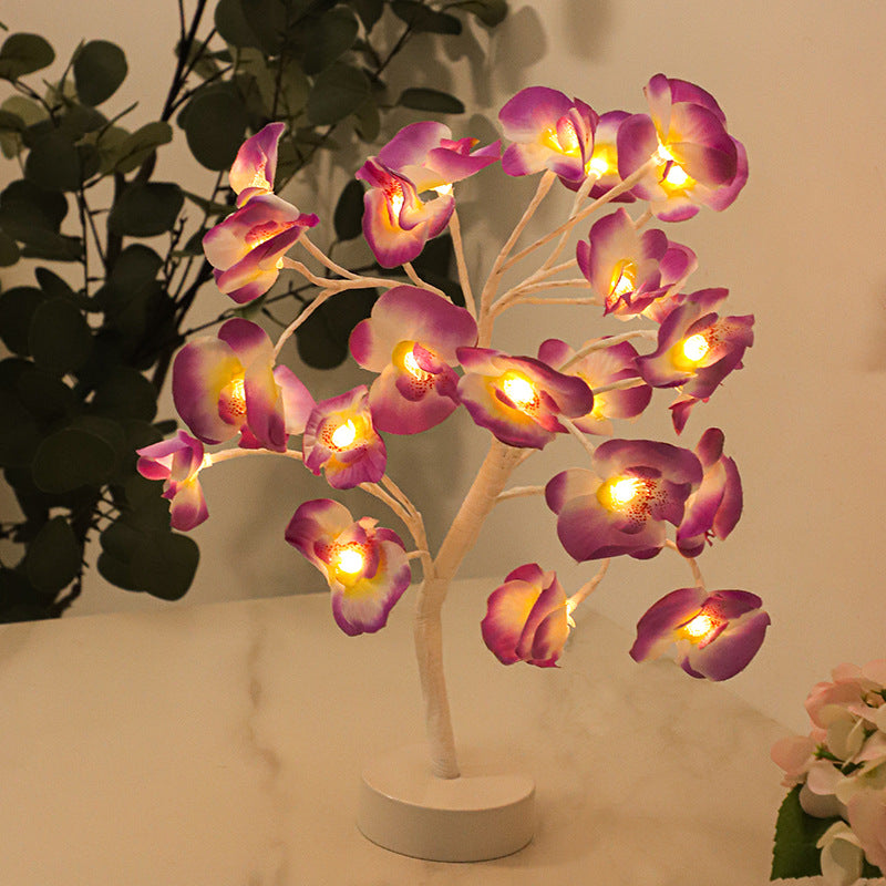 Lampe de Table LED Arbre Phalaenopsis Créatif Moderne 