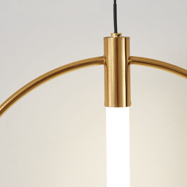 Pendentif LED acrylique en fer forgé avec anneau moderne nordique 
