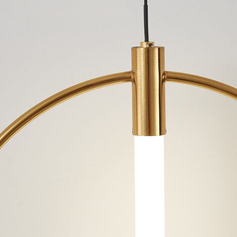 Nordic Modern Ring Wrought Iron Acrylic LED Pendant