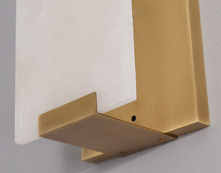 Diseño de Tira de Mármol de Cobre de Lujo Luz Nórdica Aplique de Pared de 3 Luces 