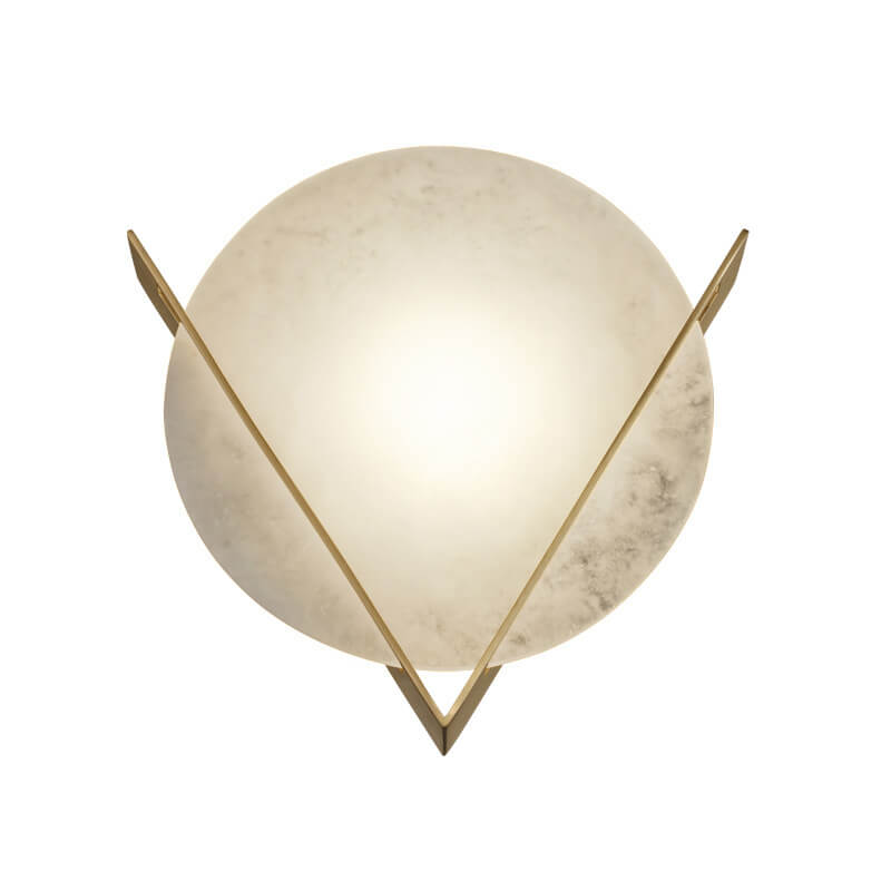 Modern Chinese Luxury Round Lucite LED Wall Sconce Lamp