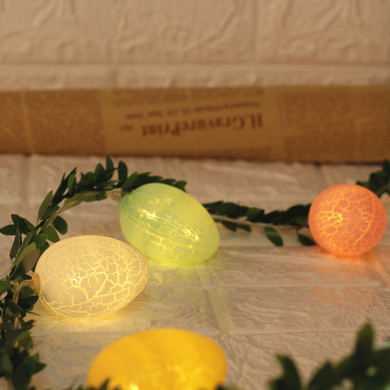 Easter Cracked Egg Rattan  String LED Decorative String Lights