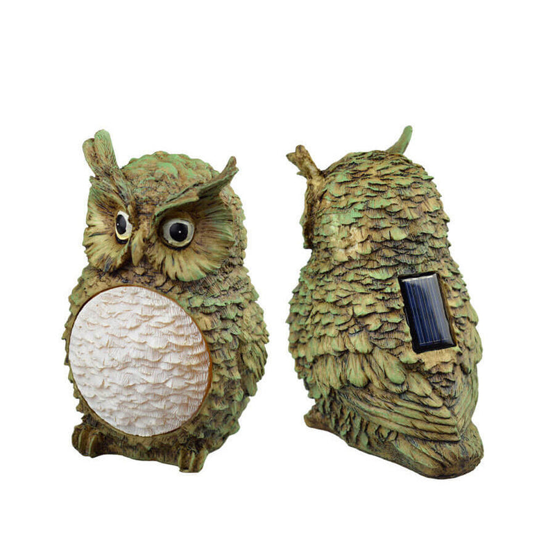 Outdoor Solar Resin Owl LED Landscape Lawn Light