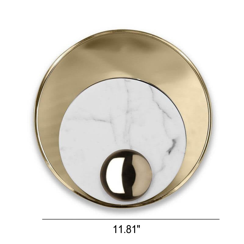 Nordic Luxury Disc Marmor Metall LED Wandleuchte 