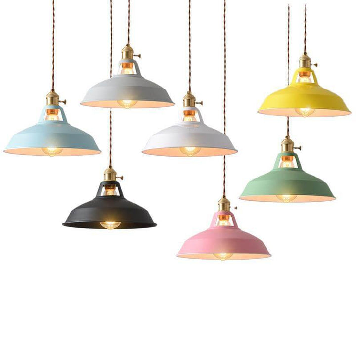 Suspension lumineuse moderne minimaliste Macaroon Iron à 1 lumière 
