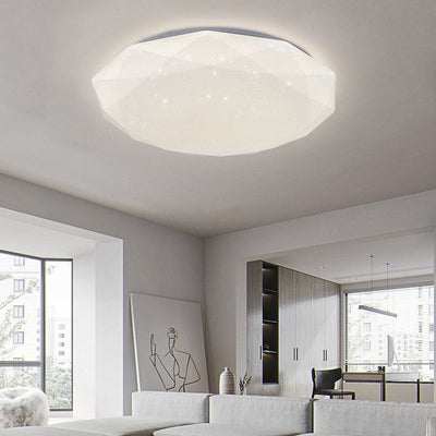 Modern Simplicity Full Sky Star Diamond Shape LED Flush Mount Ceiling Light For Living Room
