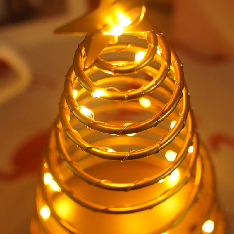 Lampe de table moderne créative en spirale étoilée de Noël décorative pour la nuit 