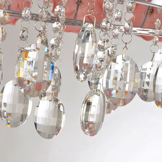 Modern Pastoral Rose Flush Mount Lighting 5-Lights Ceiling Light