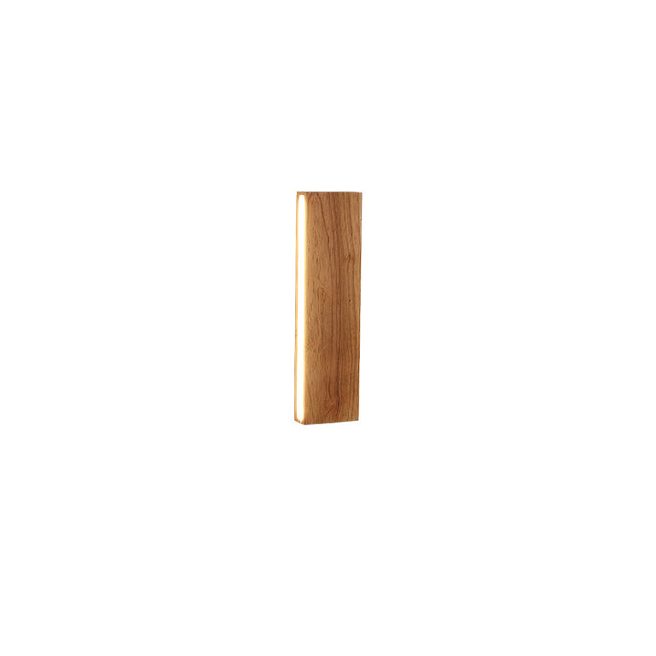 Applique murale à bande LED en bois massif simple 