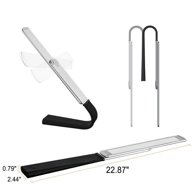 Lámpara de mesa de lectura LED recargable USB de metal plegable moderna para el cuidado de los ojos 