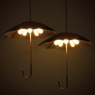 Retro Industrial 5-Light Umbrella Chandeliers