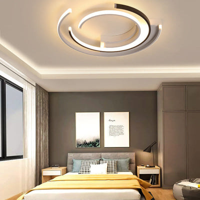 Nordic Creative Circle Half Round LED Flush Mount Ceiling Light