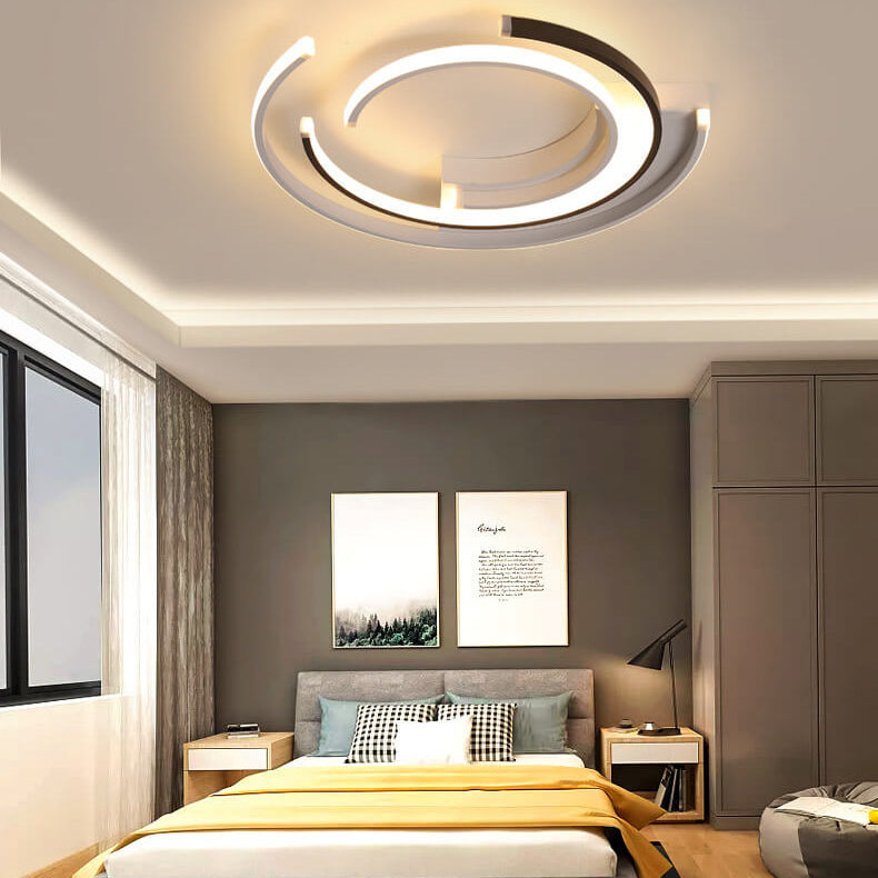 Nordic Creative Circle Half Round LED Flush Mount Ceiling Light