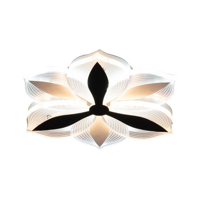 Modern Creative Flower Pattern Acrylic LED Semi-Flush Mount Ceiling Light