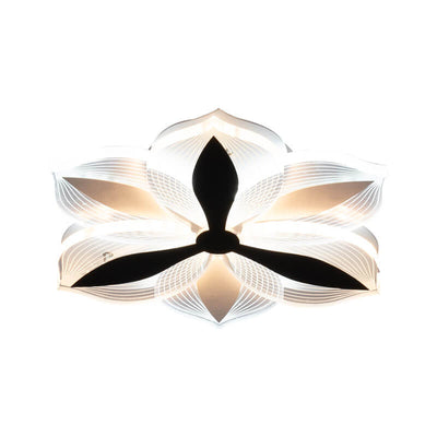 Moderne kreative Blumenmuster-Acryl-LED-Deckenleuchte mit halbbündiger Montage 