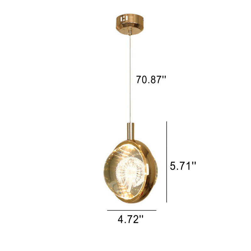 Kreative dreidimensionale Kristallkugel-LED-Pendelleuchte in mehreren Stilen 