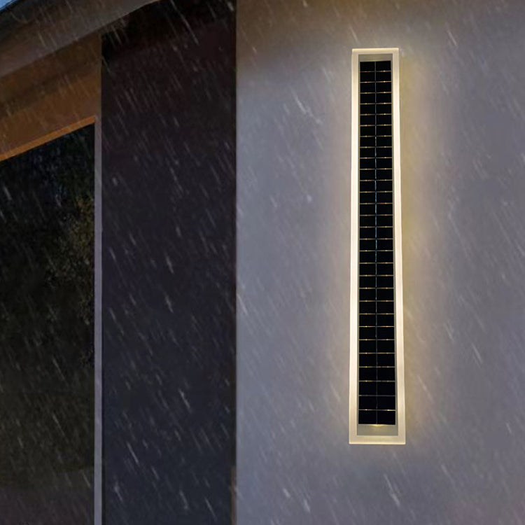 Moderne minimalistische Aluminium-Acryl Solar-Rechteckstreifen-Wandlampe für den Außenbereich, wasserdicht, LED-Wandleuchte für die Terrasse 
