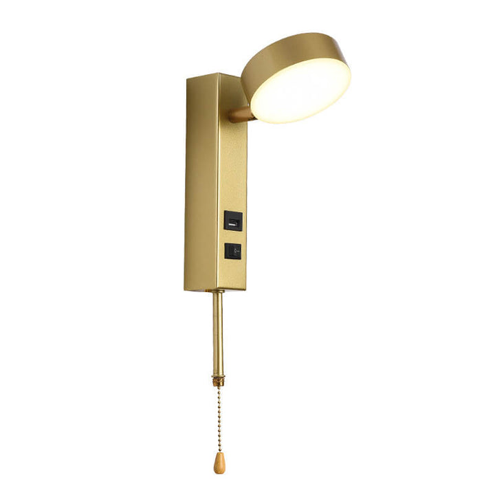 Lámpara de pared LED USB con base rectangular redonda minimalista nórdica 