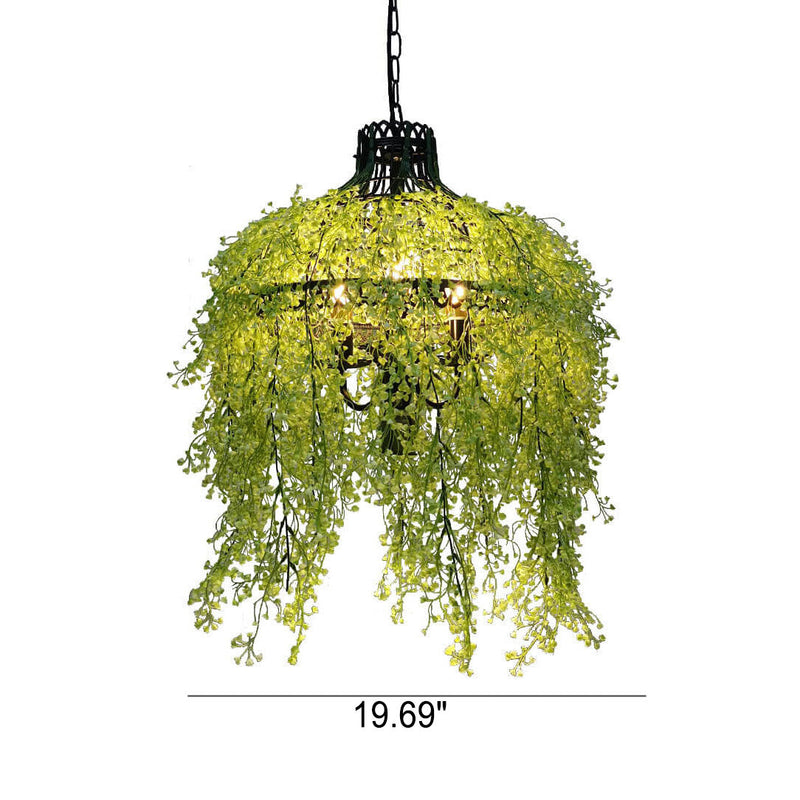 Creative Plant Vine Dekorativer 4-Licht-Kronleuchter