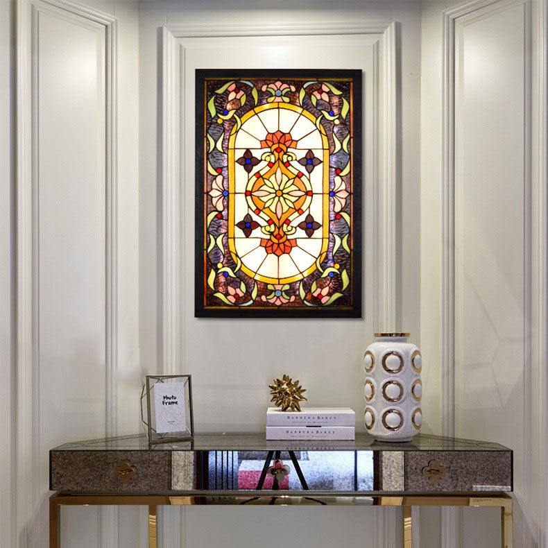 European Tiffany Stained Glass LED Mural Wall Sconce Lamp
