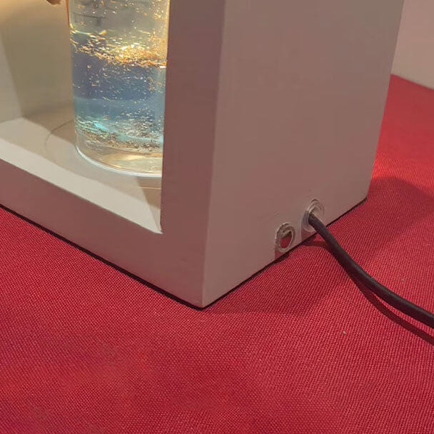 Moderne, minimalistische Massivholz-Tischlampe mit 1 Licht und schmelzendem Wachs 