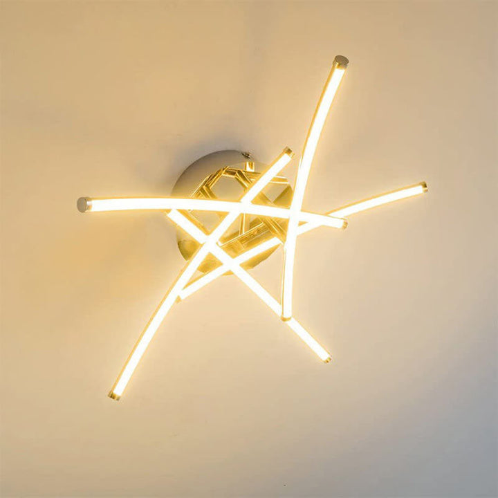 Lumière de Plafond Semi-Encastrée LED Moderne Créative à Lignes Croisées 