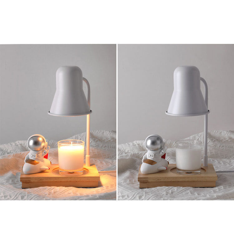 Lampe de table à 2 lumières en cire fondante aromathérapie moderne astronaute 