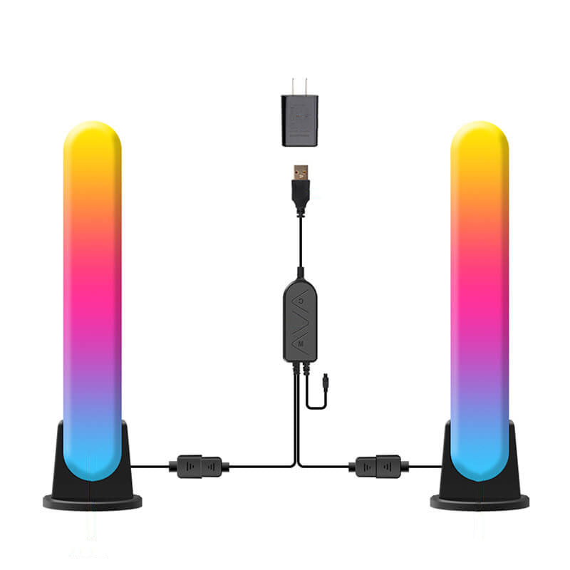 عمود إبداعي خداع مصباح طاولة محيط LED بلوتوث RGB 