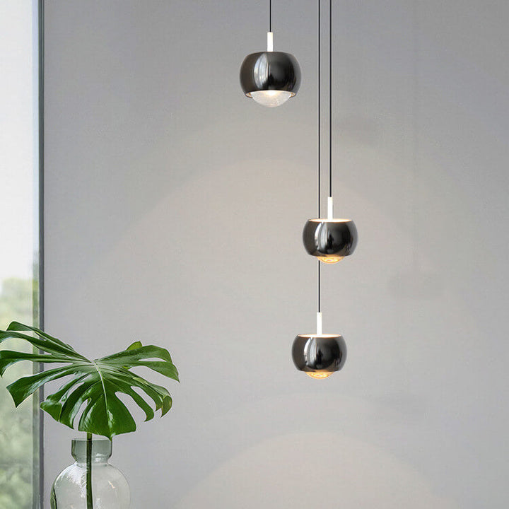 Lustre LED Rond Luxueux Nordic Light avec Hauteur Réglable 