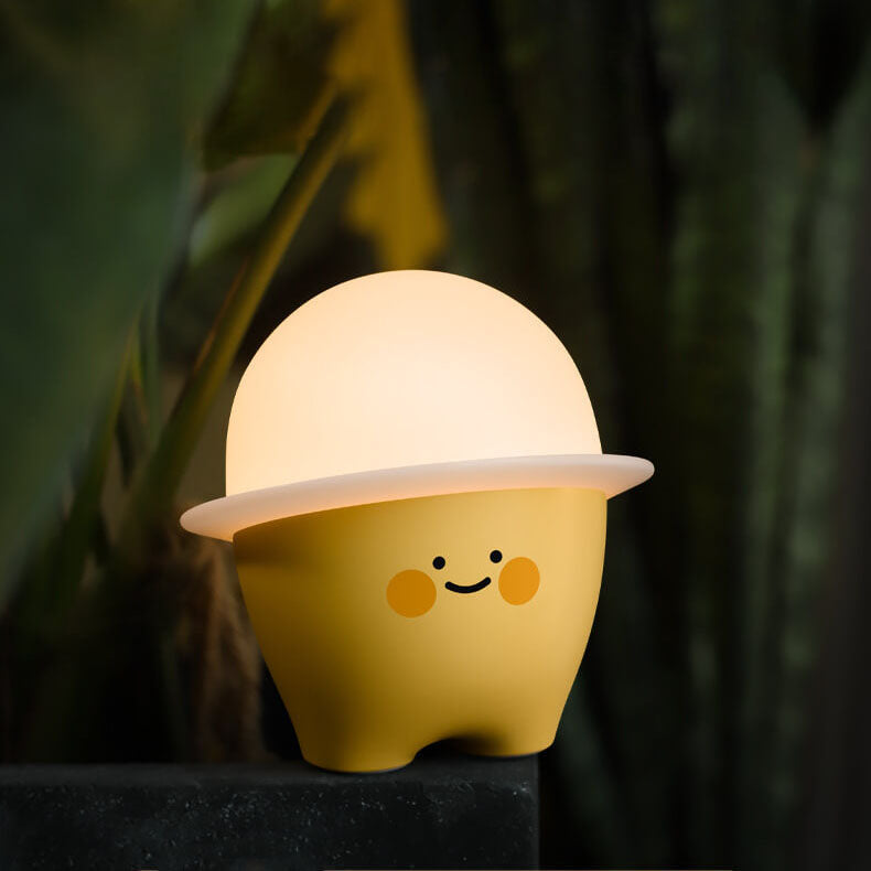 Creative Cute Emoji Silicone LED Night Light Bedside Table Lamp