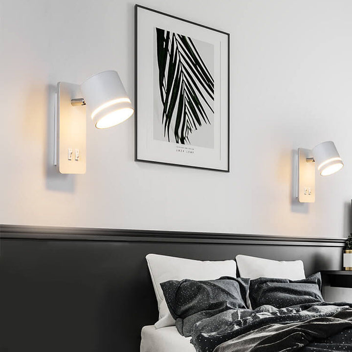 Moderner nordischer quadratischer Spot aus Eisen, drehbare LED-Lese-Wandleuchte für Wohnzimmer &amp; Schlafzimmer 