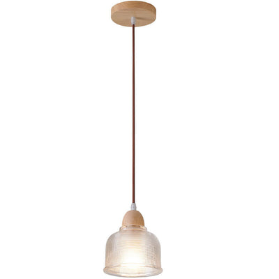 Nordic Log Glass Simple Design 1-Light Pendant Light