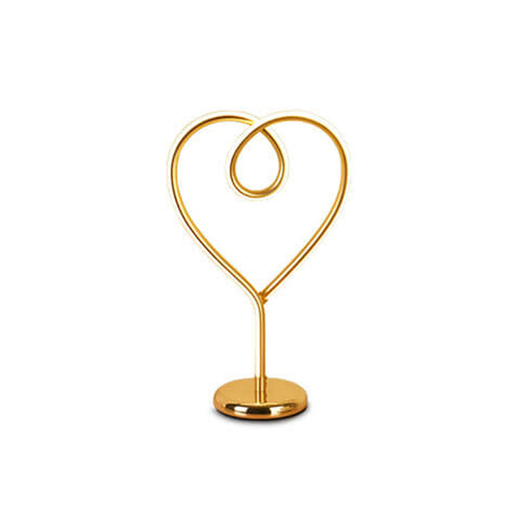 Modern Creative Heart Shape Aluminum Iron LED Table Lamp