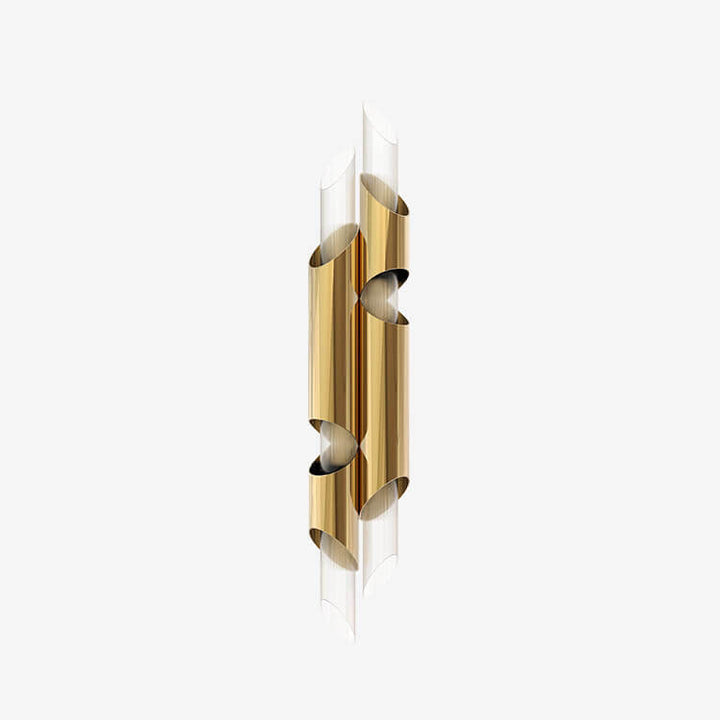 Modern Luxury Long Tube Stainless Steel 2/4 Light Wall Sconce Lamp