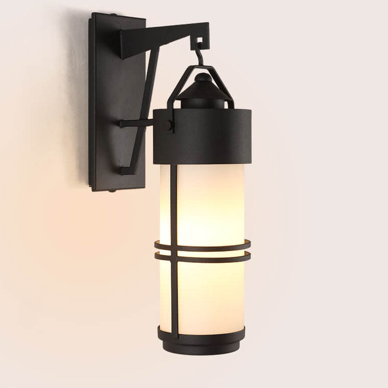 Applique murale 1 lumière en fer vintage rustique européen pour extérieur, étanche 