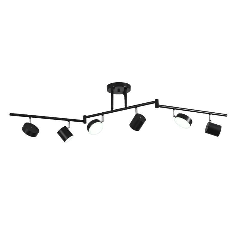 Modern Creative Rotating Track Spotlight LED Semi-Flush Mount Ceiling Light