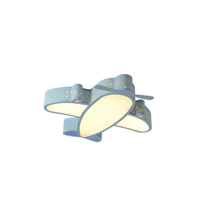 Cartoon Creative Luminous Aircraft Design LED Flush Mount Ceiling Light