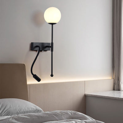 Modern Minimalist Hardware Glass Hose 2-Light Wall Sconce Lamp