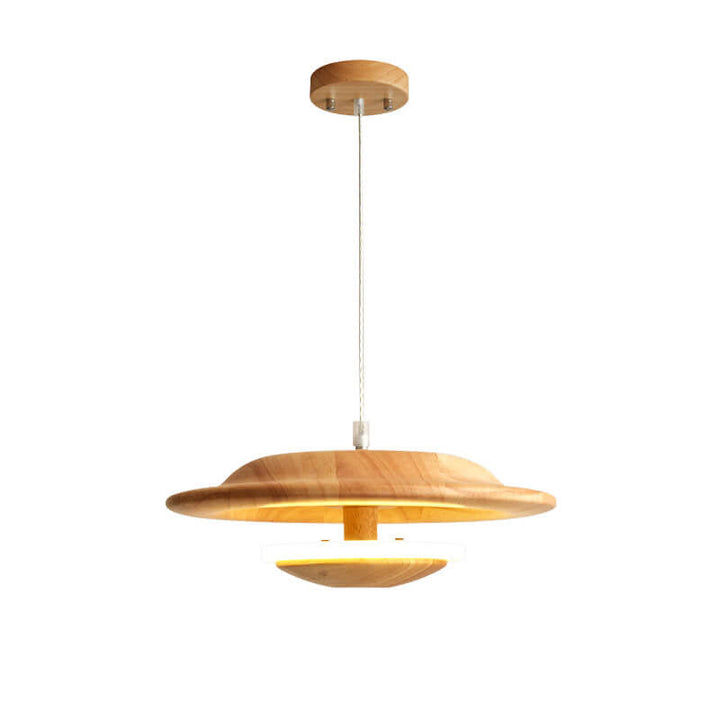 Suspension LED Design Champignon en Bois Nordique Créatif 