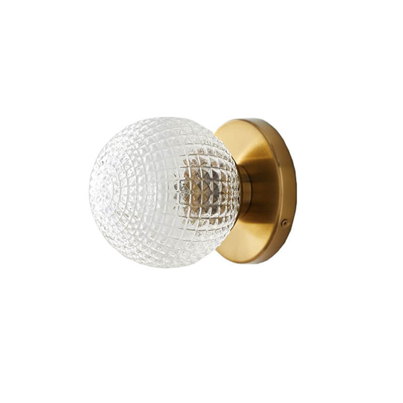 Nordic Retro Plaid Spherical Design 1-Light Wall Sconce Lamp
