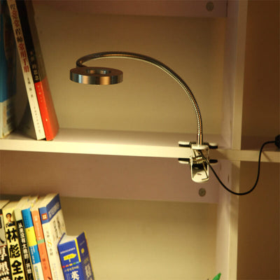 Creative Simple USB Hose Button LED Reading Clip Desk Lamp